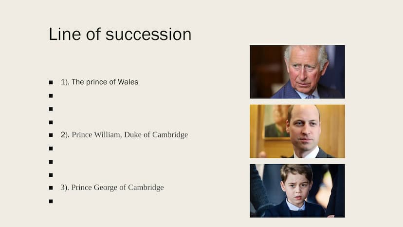 BRITISH MONARCHY
The United Kingdom presents
The royal family Index
■
■
1). British royal dynasties
2). Succession and coronation
3). Powers