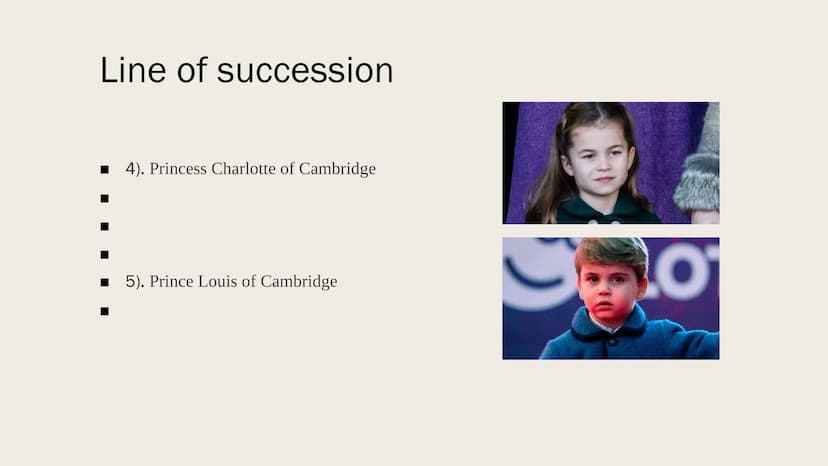 BRITISH MONARCHY
The United Kingdom presents
The royal family Index
■
■
1). British royal dynasties
2). Succession and coronation
3). Powers