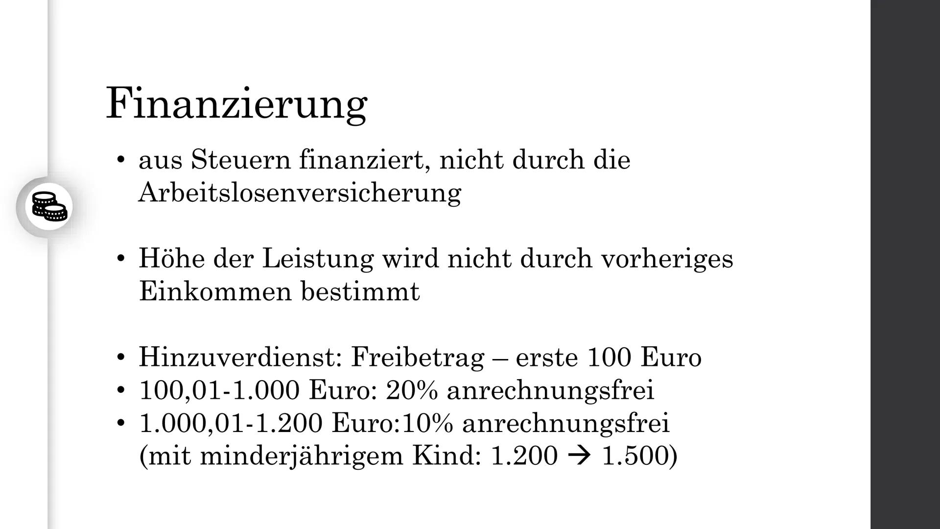 Arbeitslosengeld II -
(Hartz IV)
Nina Heuermann Gliederung
• Definition
• Bedingungen
●
· Finanzierung
• Zahlen & Fakten
●
• Verlauf der Reg