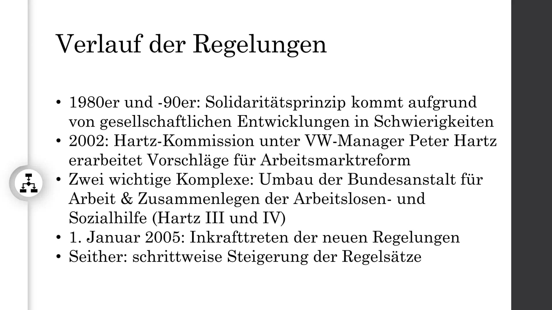 Arbeitslosengeld II -
(Hartz IV)
Nina Heuermann Gliederung
• Definition
• Bedingungen
●
· Finanzierung
• Zahlen & Fakten
●
• Verlauf der Reg