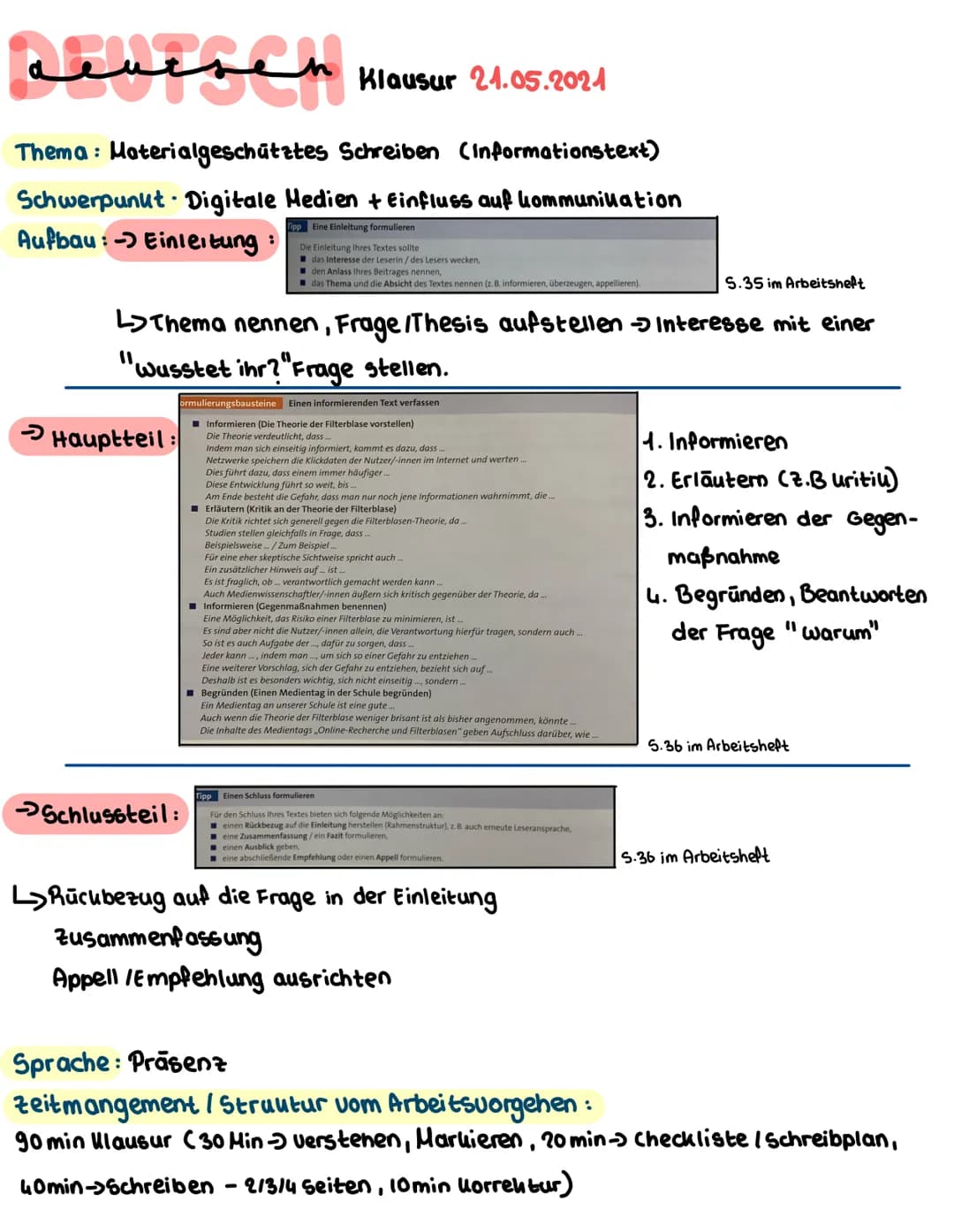 devenen
Thema: Materialgeschütztes Schreiben (Informationstext)
Schwerpunut Digitale Medien + Einfluss auf kommunikation
Tipp Eine Einleitun