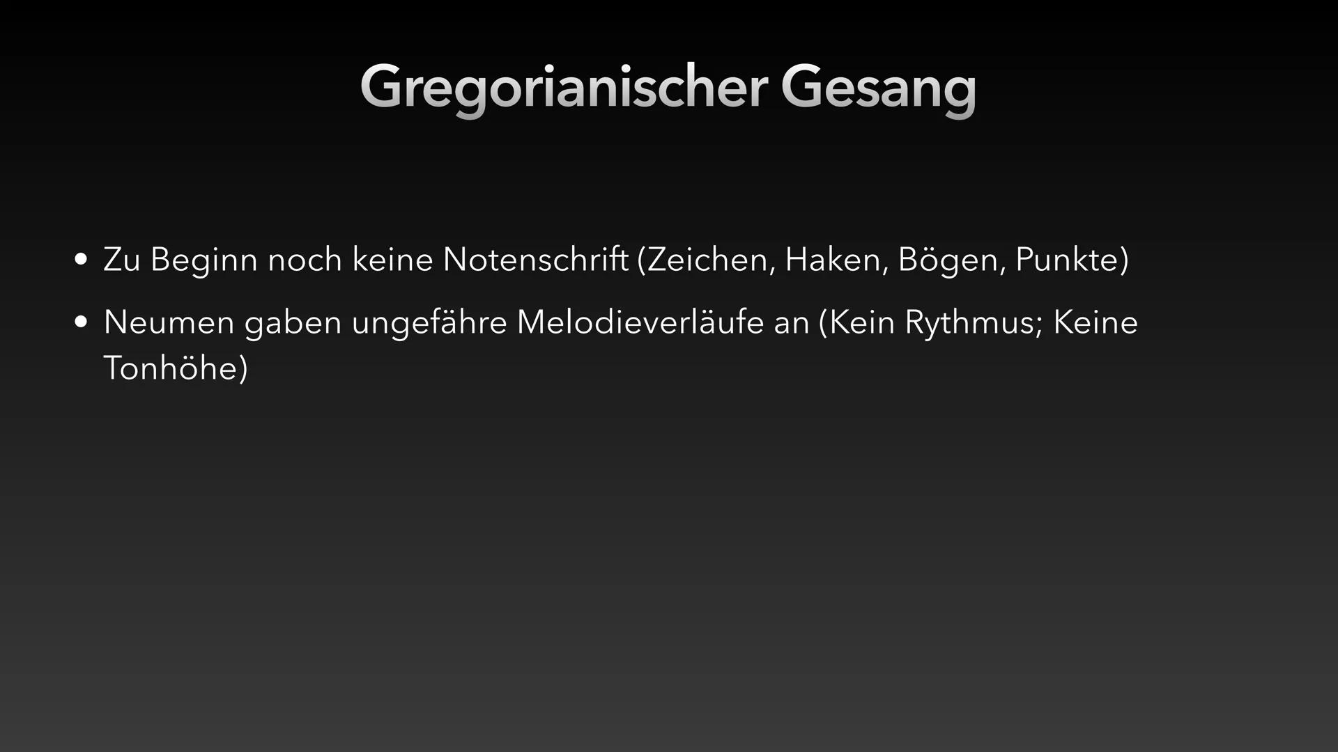 Mittelalterliche Musik
- Europäische Musik des Mittelalters: 9.-15.
Jahrhundert
- Drei Epochen: Gregorianischer Gesang (bis 1100;
einstimmig