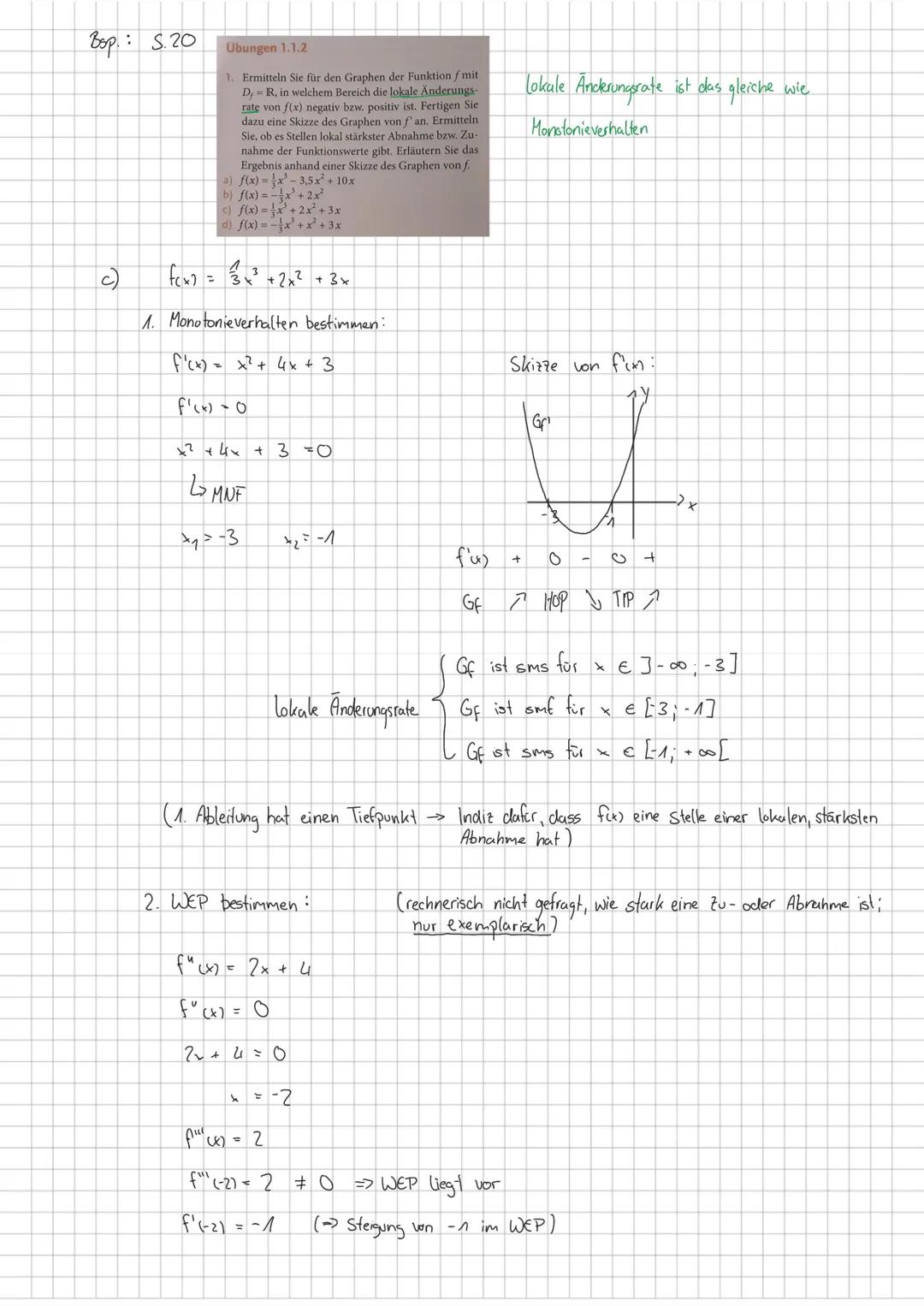Themen:
- Symmetrie
- Schnittpunkte mit den Koordinatenachsen (Nullstellen, y-Achsenabschnitt)
- Global verlauf
- Monotonieverhalten (sms, s
