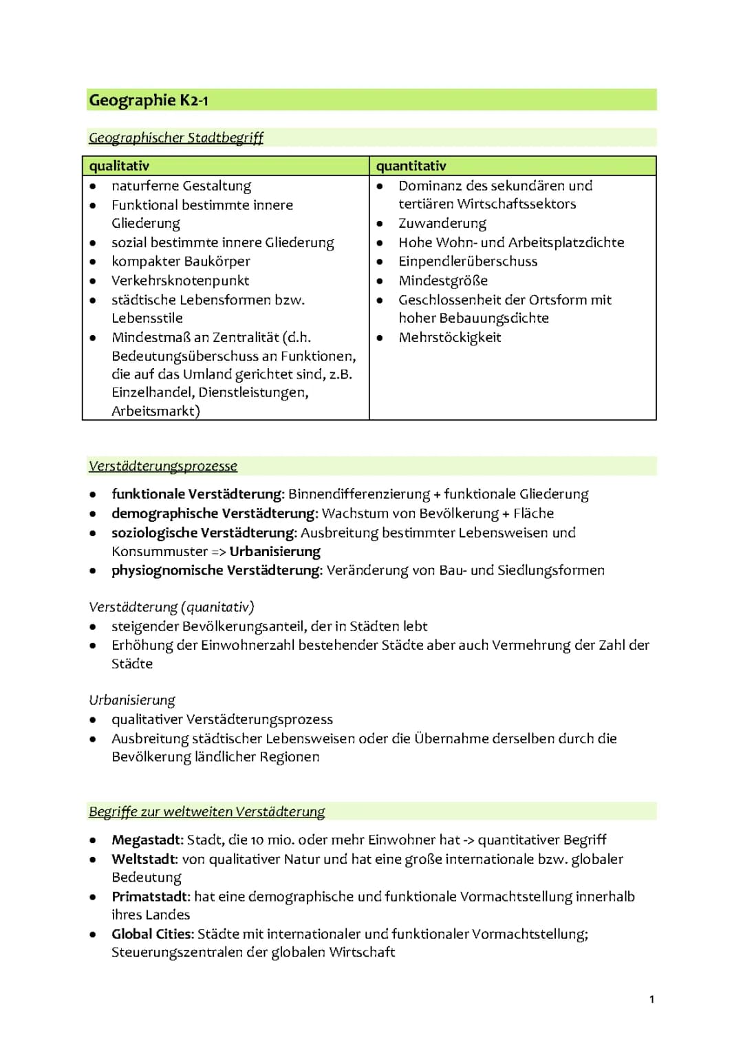 Ursachen und Beispiele der Urbanisierung in Entwicklungsländern