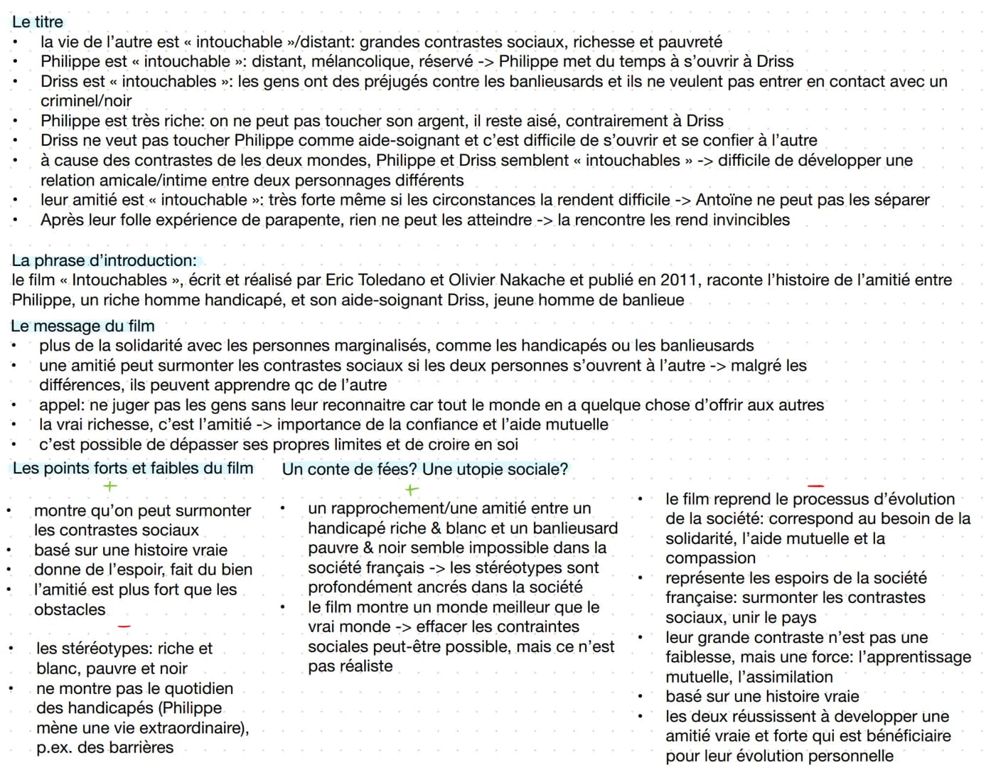 Les protagonistes
formation/situation
professionnelle
milieu social
famille
événements
majeurs de leur vie
traits de caractère
●
Driss
pas u