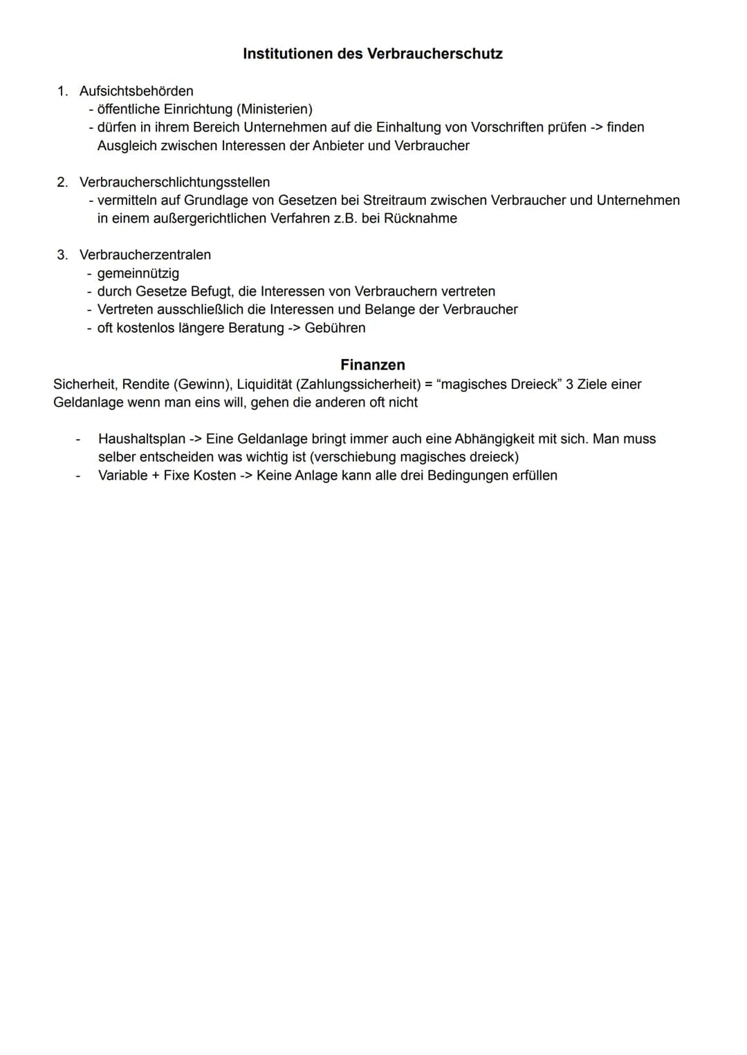 1. Aufsichtsbehörden
Institutionen des Verbraucherschutz
- öffentliche Einrichtung (Ministerien)
- dürfen in ihrem Bereich Unternehmen auf d