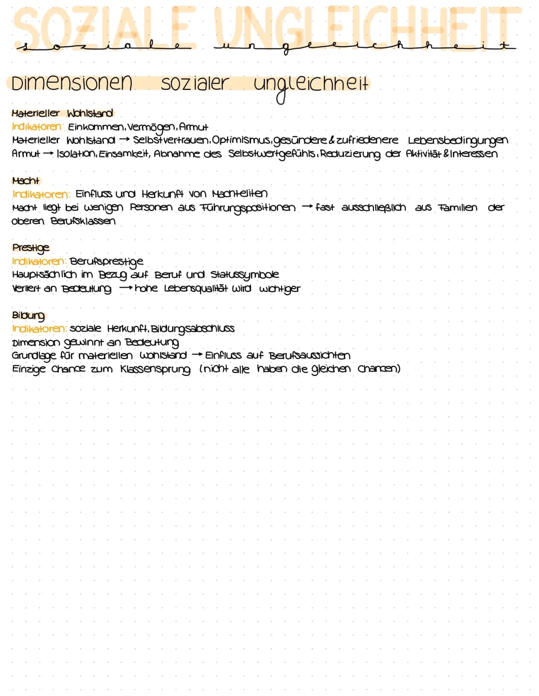 SOZIALE UNGLEICHHEIT
Dimensionen. sozialer ungleichheit
Materieller Wohlstand
Indikatoren Einkommen, Vermögen, Armut
Materieller Wohlstand →