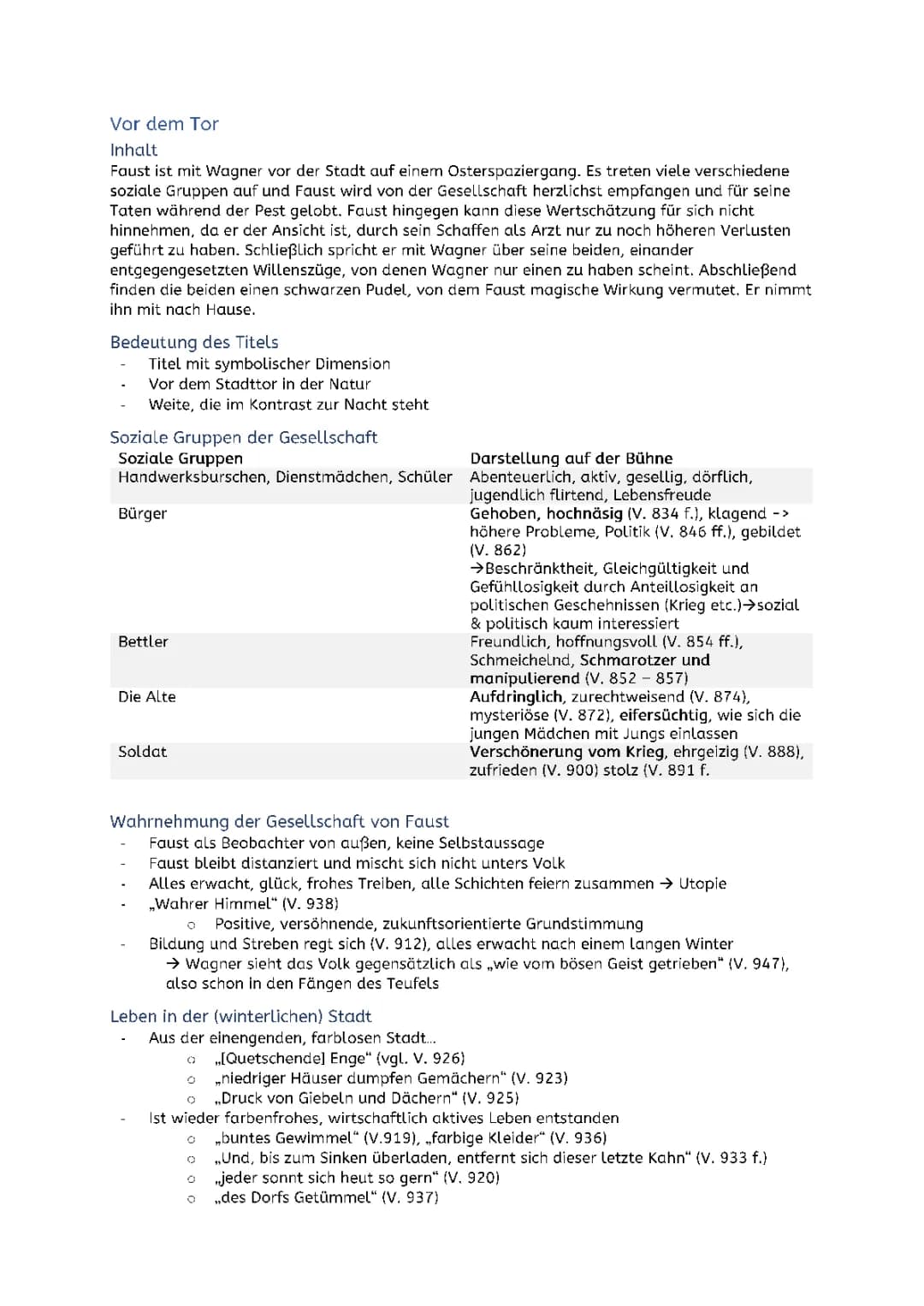 Vor dem Tor - Faust I: Text, Zusammenfassung, PDF, Studyflix