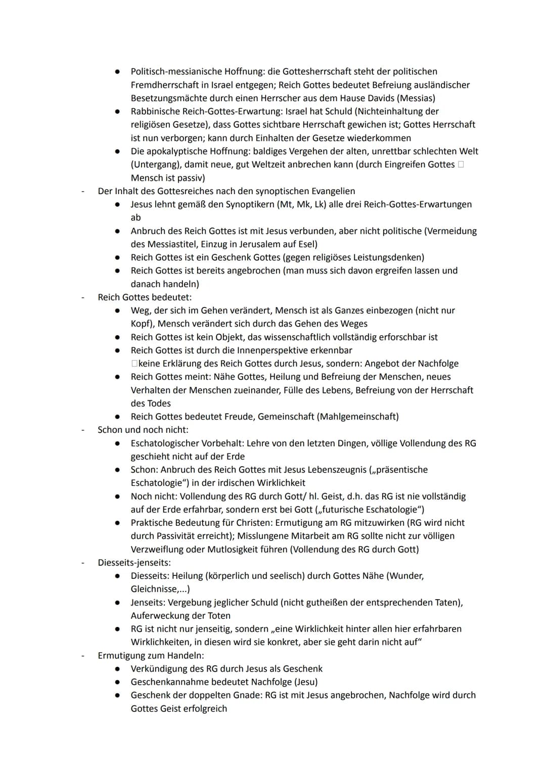 Religion Abiturstoff
Q1: Jesus Christus- das menschgewordene Wort Gottes: Die Reich-Gottes-Botschaft, Die
Auferstehung Jesu (Hoffnung über d