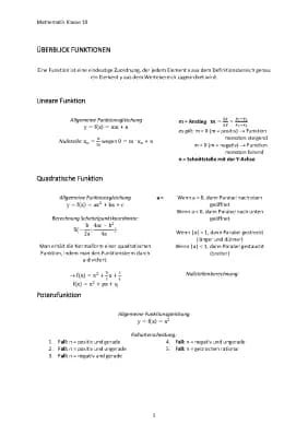 Know Zusammenfassung Schuljahr  Klasse 10 Mathematik thumbnail