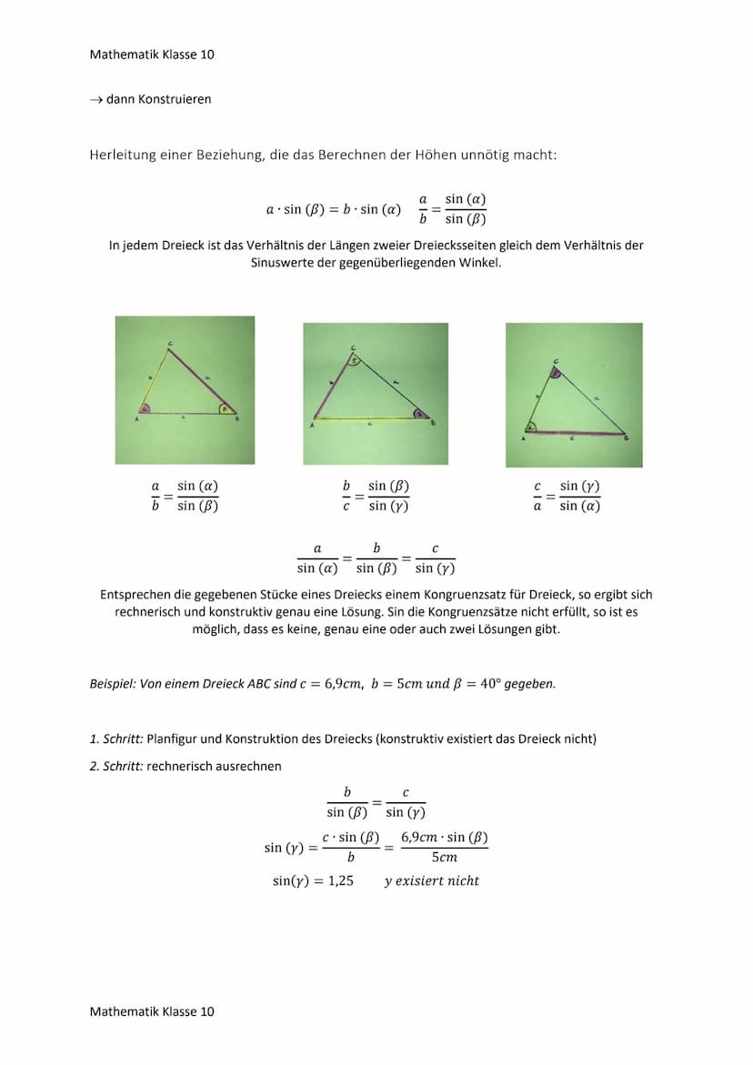 Mathematik Klasse 10
ÜBERBLICK FUNKTIONEN
Eine Funktion ist eine eindeutige Zuordnung, der jedem Element x aus dem Definitionsbereich genau
