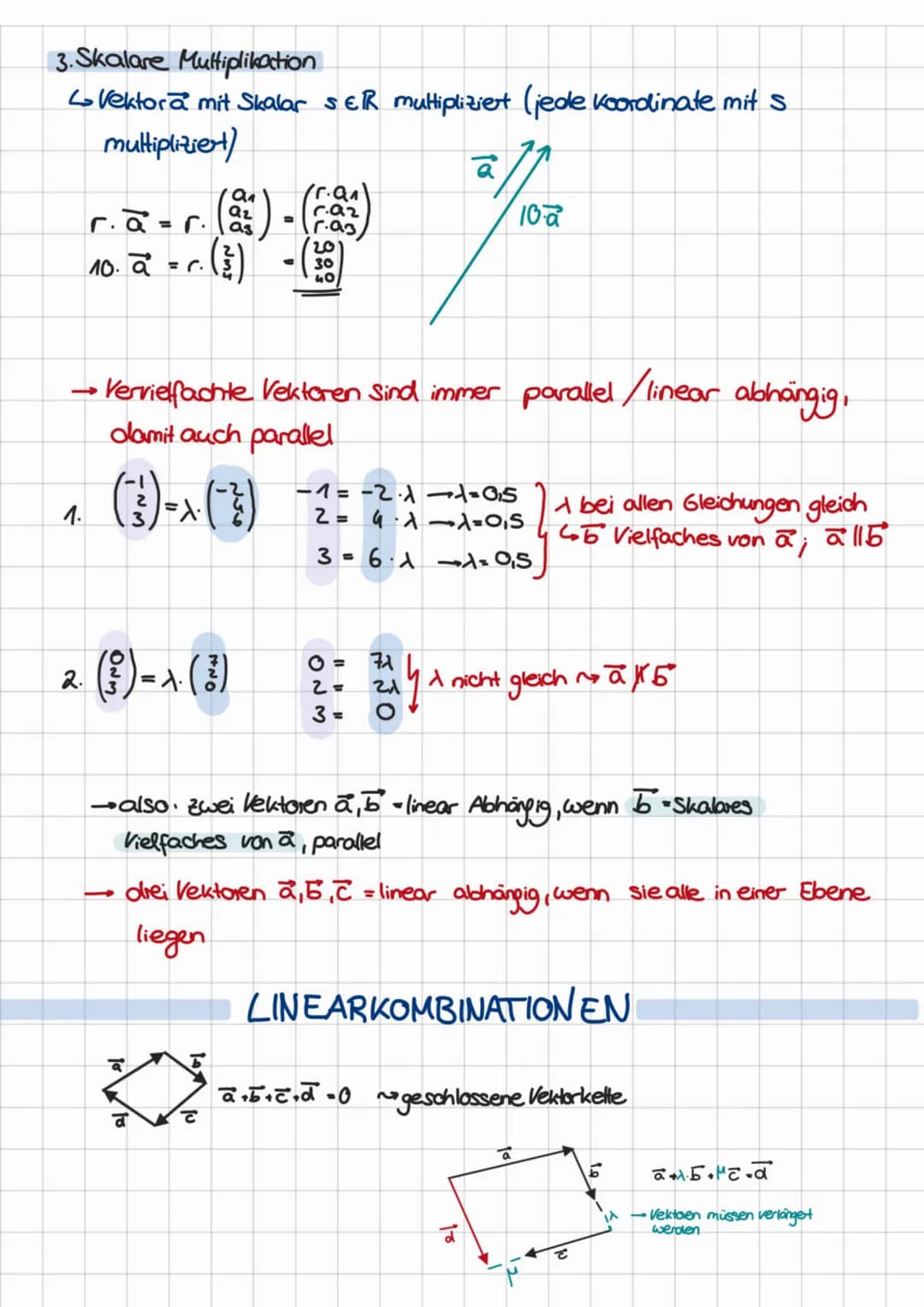 zuramen
LINEARE GLEICHUNGSSYSTEME
→ spielen bei Untersuchung von Lage beziehungen große Rolle
Lineales Gleichungssystem (LGS):
а11 Хла алг А