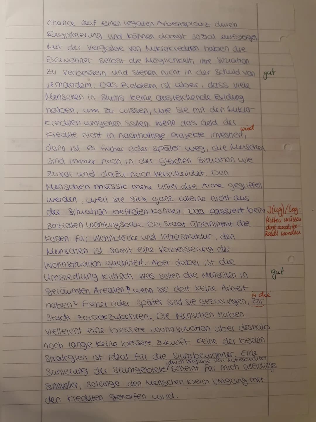 Klausur 1
Kursstufe 2
1) Zuerst einmal muss eine Stadt eine gewisse
Mindestanzahl an Bewohnern haben, die jedoch
von Land zu Land unterschie