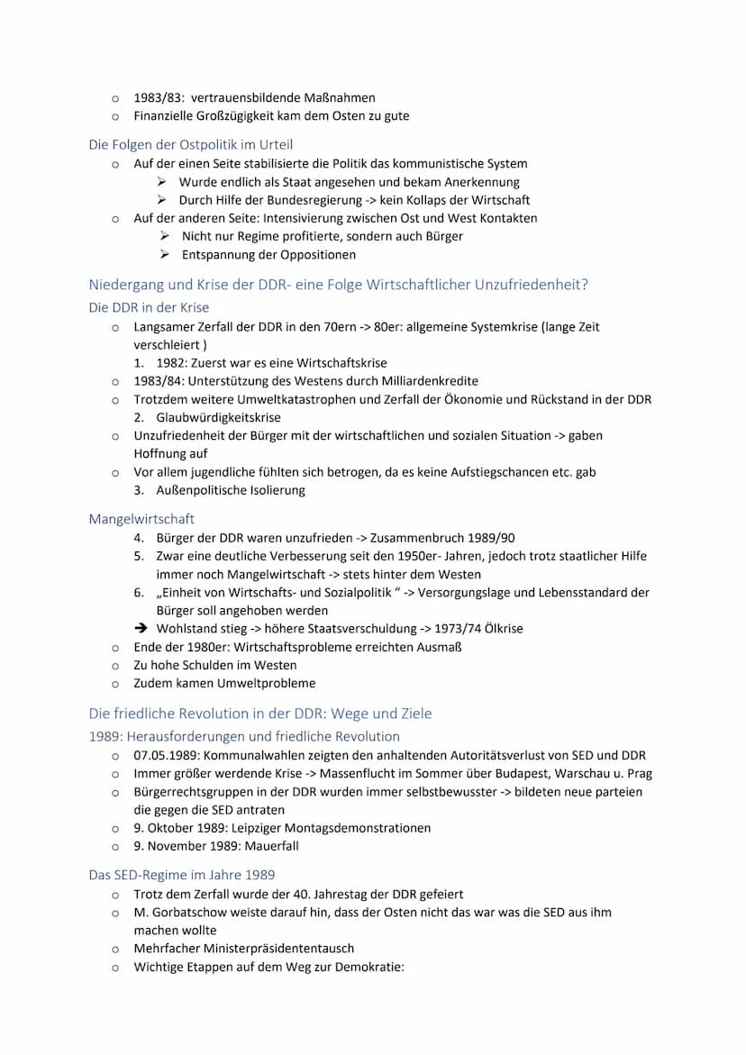 Geschichte Klausur 12/1 Zusammenfassung
Demokratie im ,,Arbeiter- und Bauernstaat": Anspruch und Wirklichkeit
Besatzungspolitik der Sowjetun