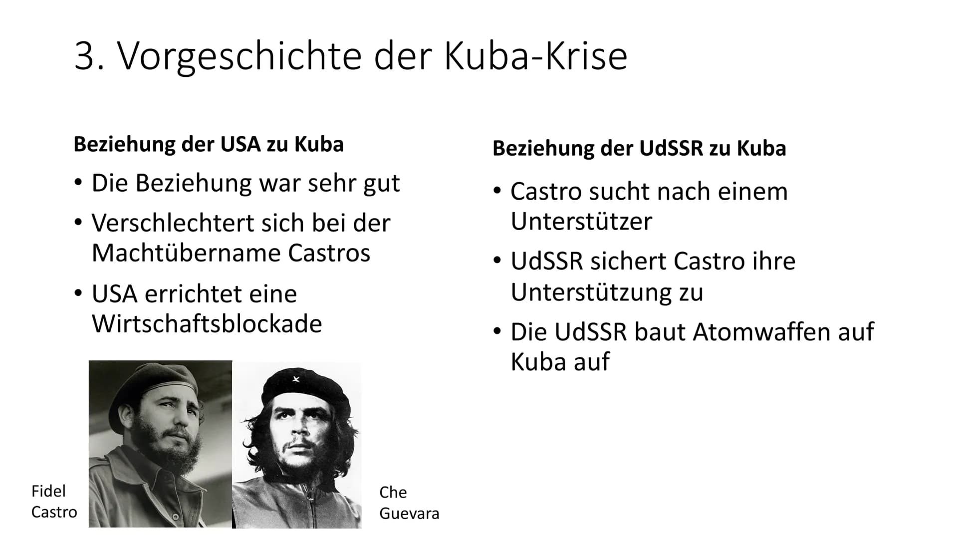 Die Kuba-Krise
Die Kuba-Krise ist eine Auseinandersetzung, zwischen den Supermächten USA und UdSSR im
Rahmen des Kalten Krieges. Sie spielte