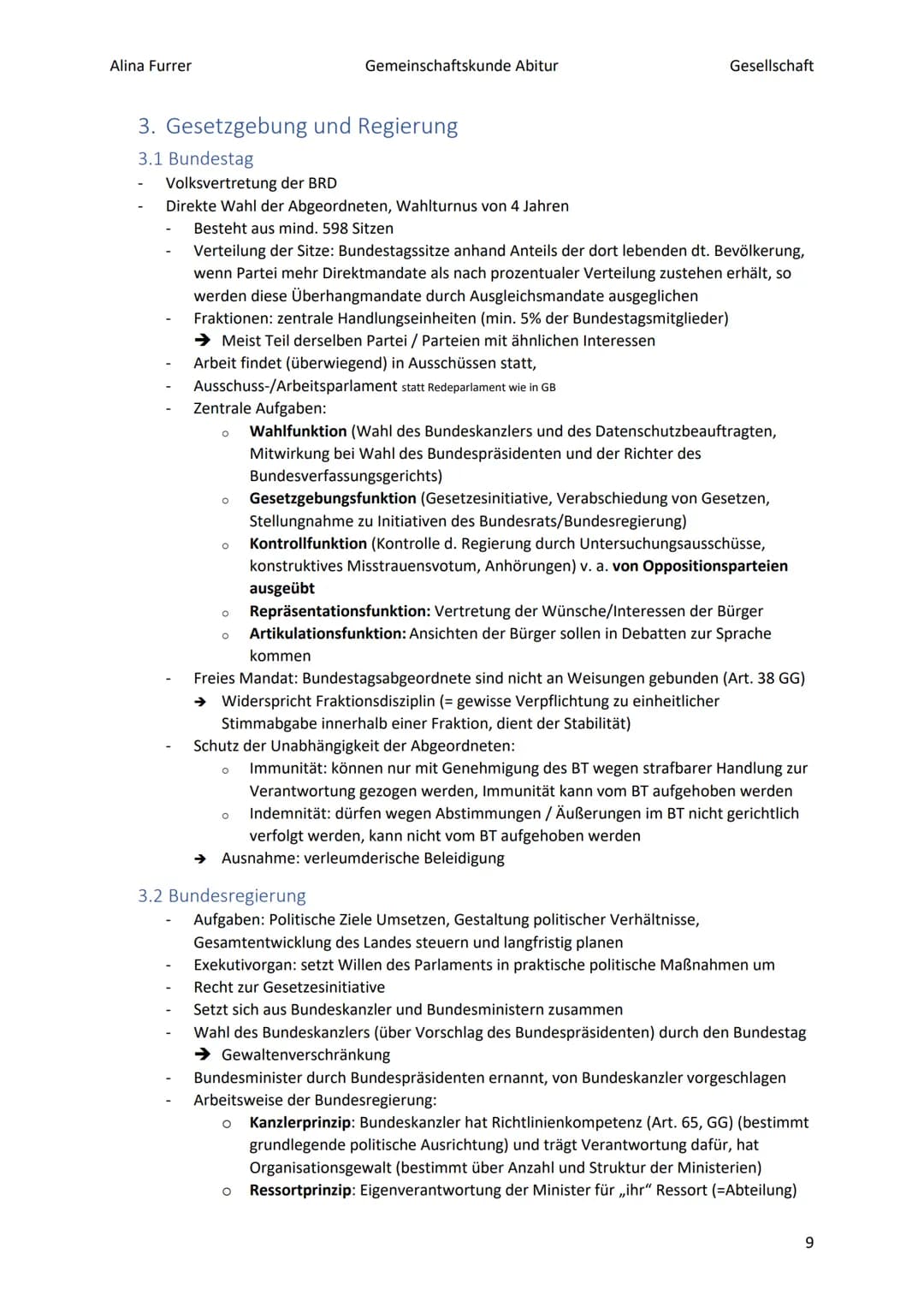 Alina Furrer
Gemeinschaftskunde Abitur
Gesellschaft
1.2.2
1.2.3
1.3
1.4
1.5
Abitur Zusammenfassung Politische Systeme
Inhaltsverzeichnis
1.
