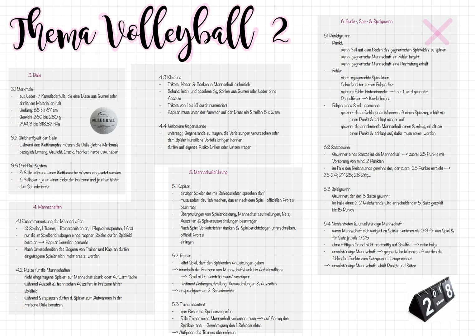 Thema Volleyball
https://www.volleyballer.de/regeln/regeln-db-index.php
1. Spielfläche
LI Abmessungen
umfasst Spielfeld und Freizone
Rechtec