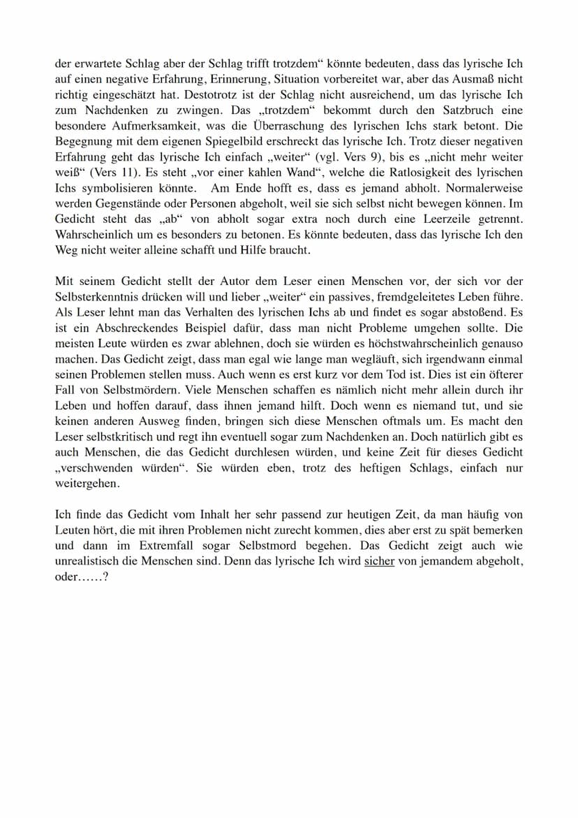 Gedichtanalyse: In einer großen Stadt
Das Gedicht ,,In einer großen Stadt" von Detlev Liliencron wurde um 1890
geschrieben und thematisiert 