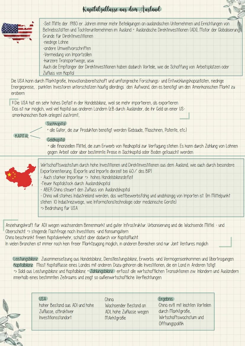 Erdkunde Wirtschall
Analyse von Weltwirtschaftsregionen - USA und China
Die Weltwirtschaft hat sich ungleich entwickelt. Regionen die einen 