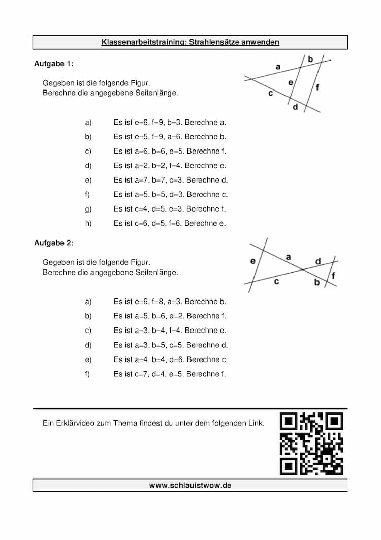 Know Klassenarbeitstraining Strahlensätze thumbnail
