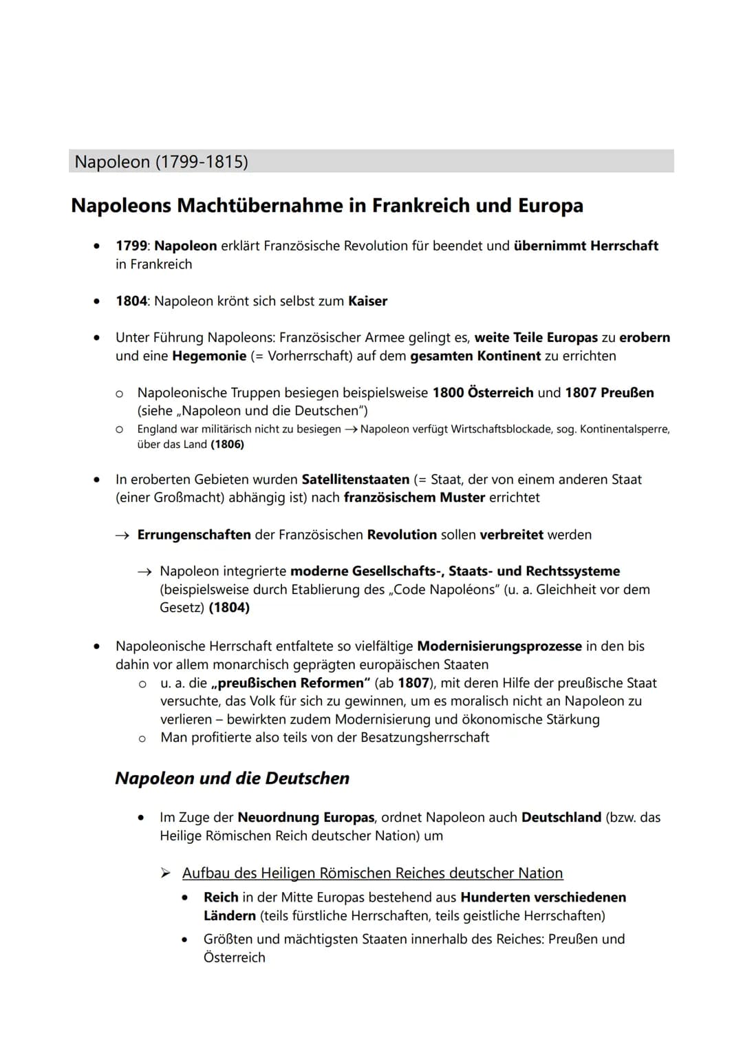 NAPOLEON IN
DEUTSCHLAND
Französische Hegemonie in Europa,
Befreiungskriege, Aufkommen des nationalen
Bewusstseins in Deutschland
Etienne
25.