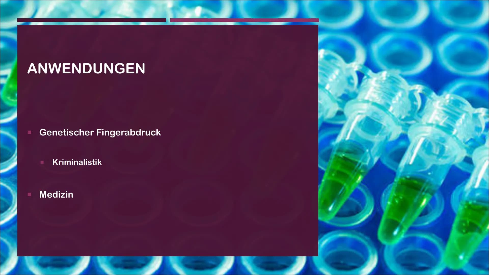 POLYMERASE-KETTENREAKTION
EINE PRÄSENTATION VON CASSANDRA CZICHOCKI GLIEDERUNG
■ Allgemeines
Video zum Ablauf
▪ Denaturierung
▪ Hybridisieru