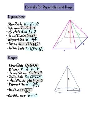 Know Formeln für Pyramiden und Kegel  thumbnail