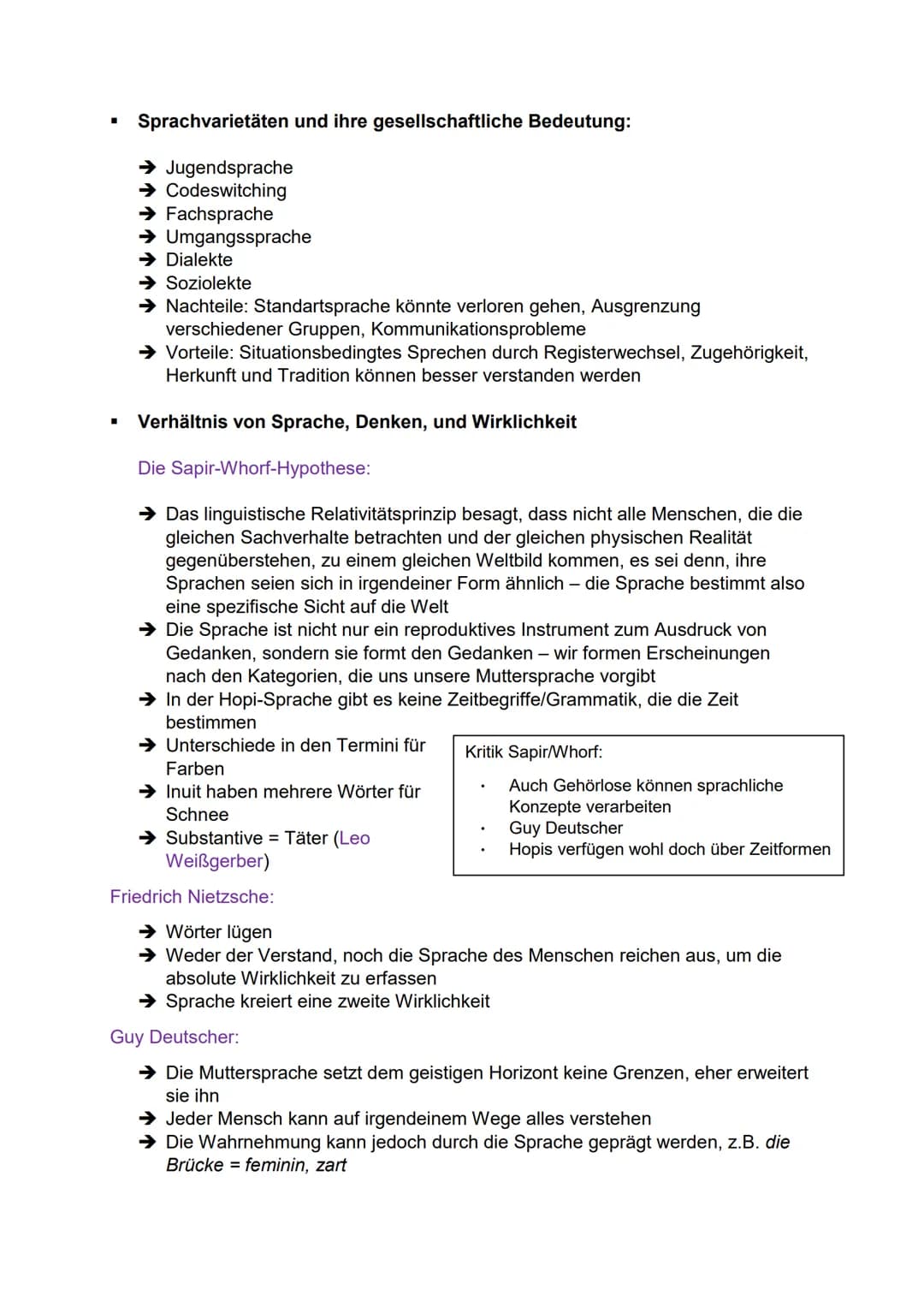 Deutsch LK - Abitur 30.04.21
Sprache
Spracherwerbsmodelle und Theorien
Sprachgeschichtlicher Wandel
➤ Sprachvarietäten und ihre gesellschaft