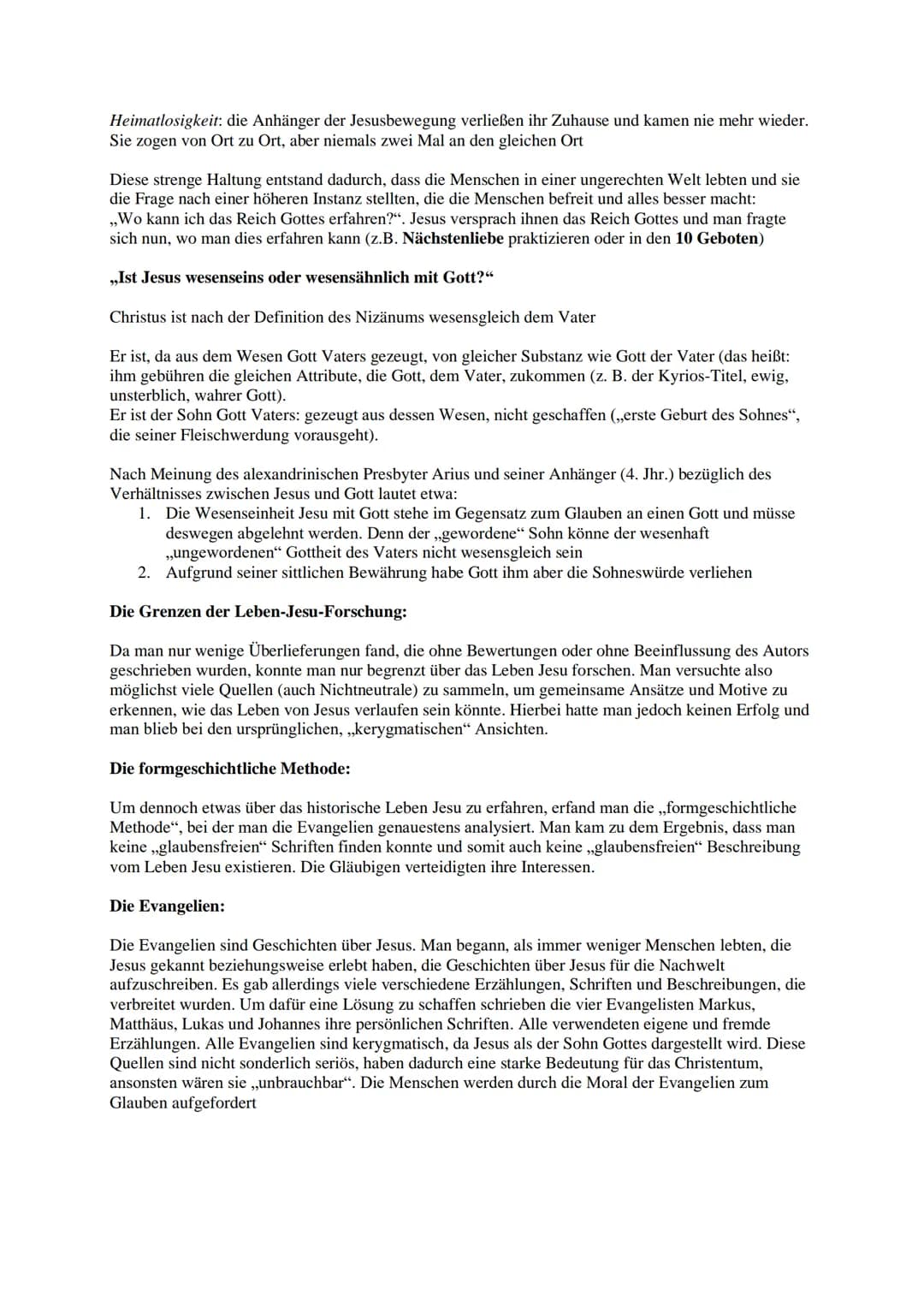 Mündliche Prüfung katholische Religion am 27.05.2022
Christologie:
Innerhalb der Theologie unterscheidet man zwischen dem ,,Historischen" Je