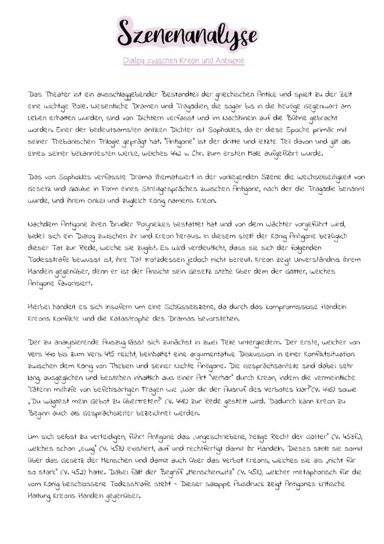 Know Antigone Szenenanalyse - 2.Epeisodion  thumbnail