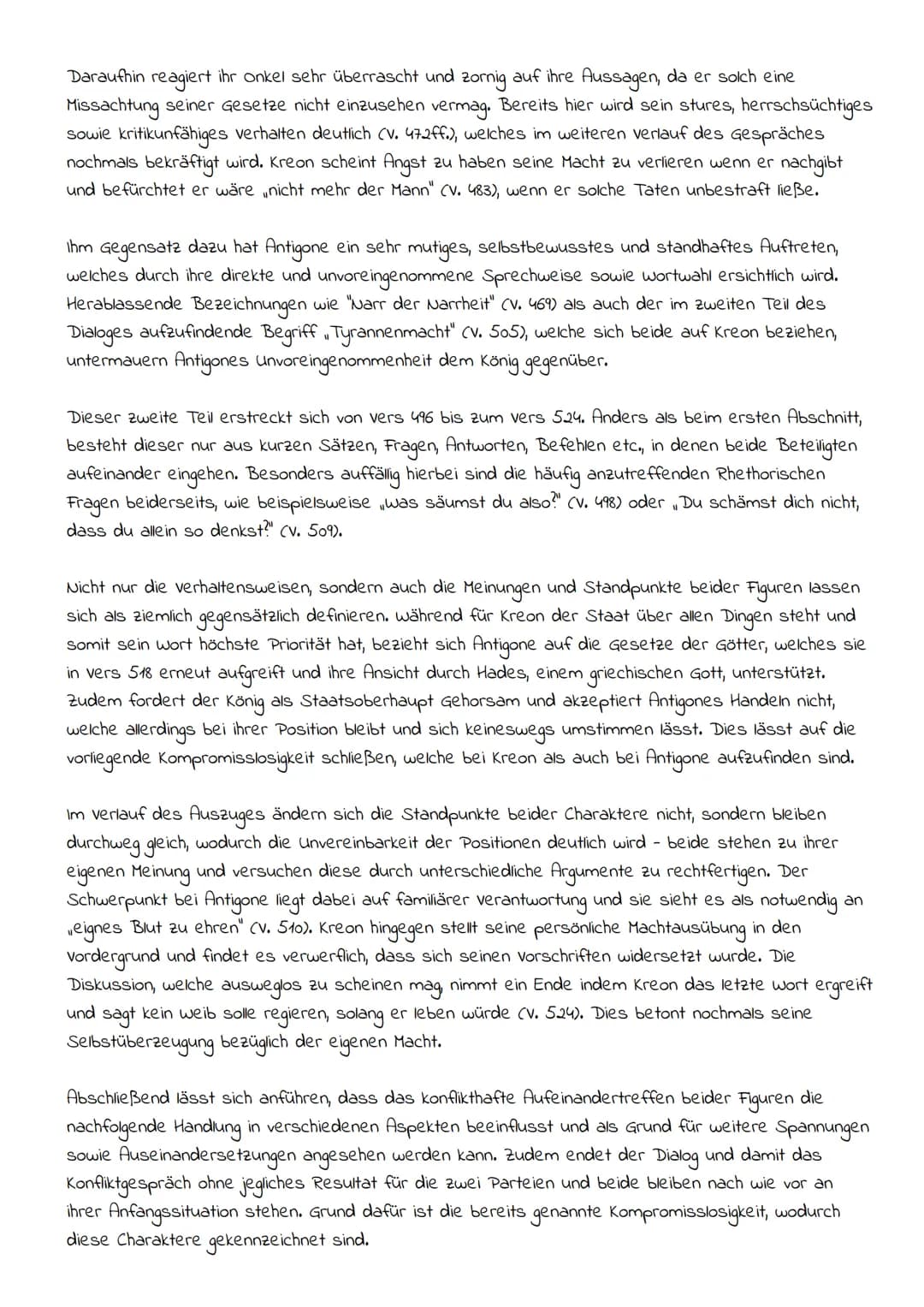 Szenenanalyse
Dialog zwischen Kreon und Antigone
Das Theater ist ein ausschlaggebender Bestandteil der griechischen Antike und spielt zu der