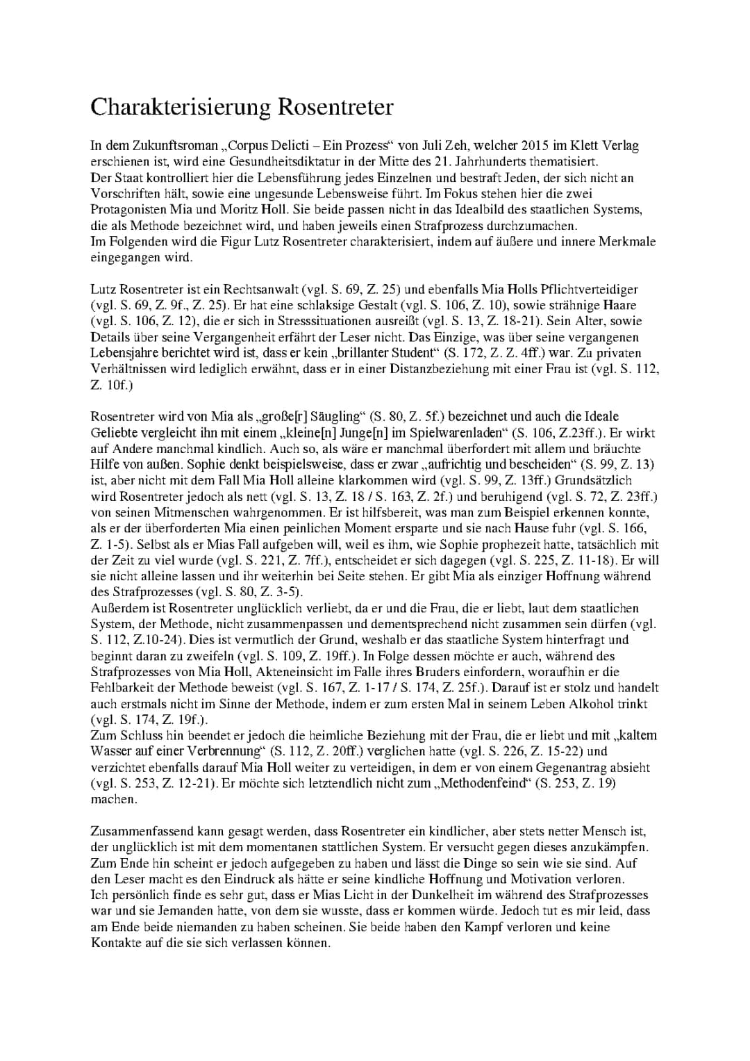 Charakterisierung (Corpus Delicti)