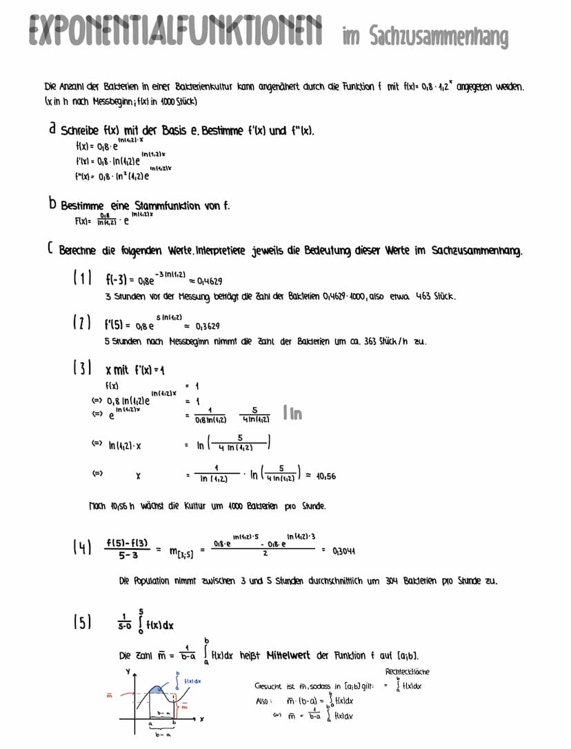 EXPONENTIALFUNKTIONEN im Sachzusammenhang
Wachstums- und Zerfallsprozesse lassen sich oft durch Exponentialfunktionen beschreiben. Bisher wu
