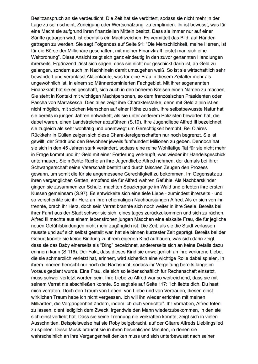 Charakterisierung zu Claire Zachanassian
Das Drama "Der Besuch der alten Dame" von Friedrich Dürrenmatt handelt von der alten
und sehr wohlh