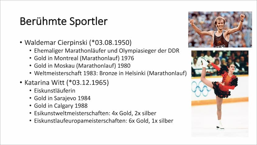 CO
Sport in der DDR
Madita & Marlene Inhaltsverzeichnis
Bedeutung des Sports in der DDR
• Sportarten
●
• Berühmte Sportler
• Jugendsport DDR