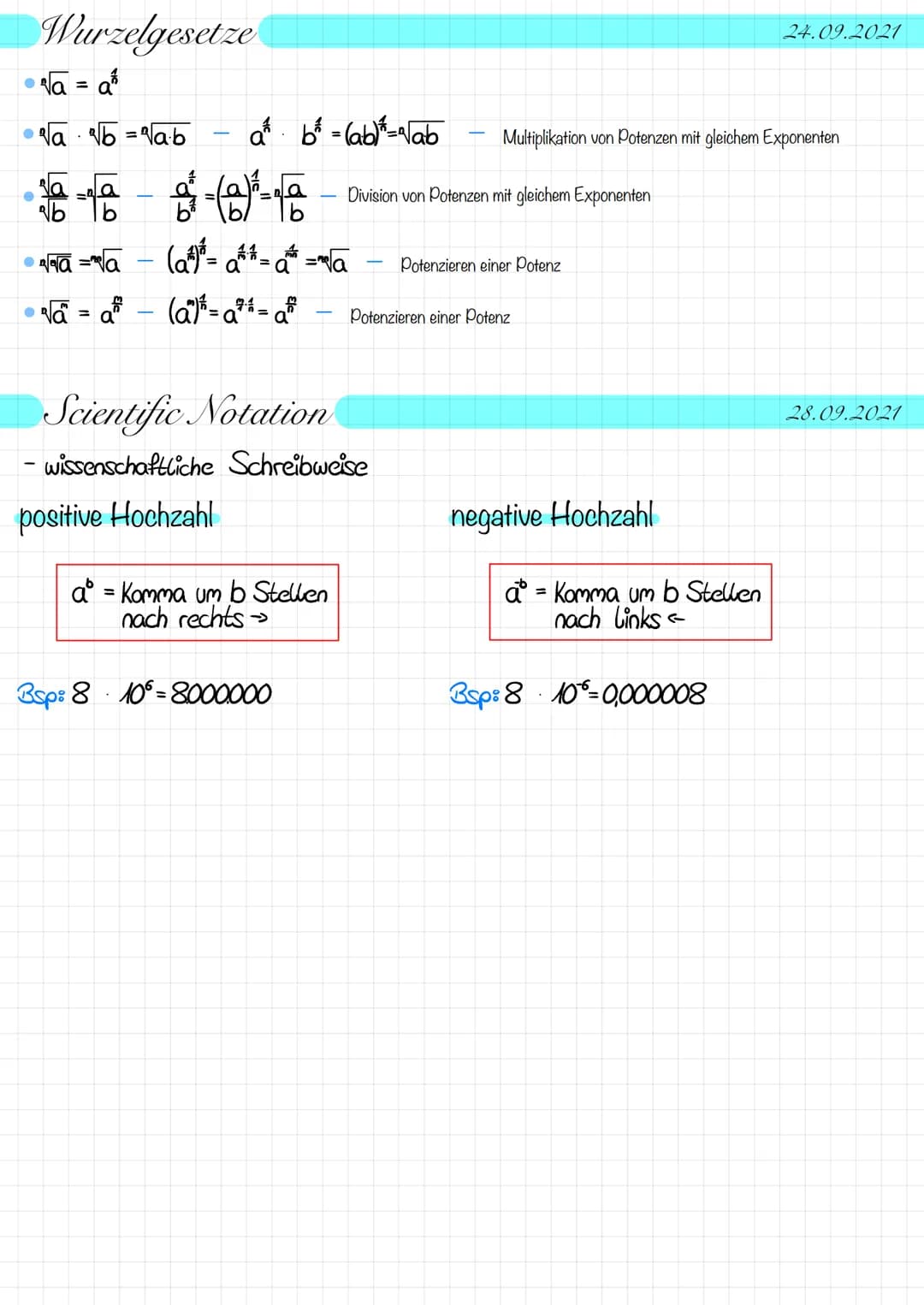 Potenzen mit ganzzahligen
n Exponent →neN=
Basis
a² = a · a. a
-n 1
an
ď²²
a
xa"-a
an
x+a²^=x+₁²/²₂
n-te Wurzel
= ganze positive Zahlen
acR=
