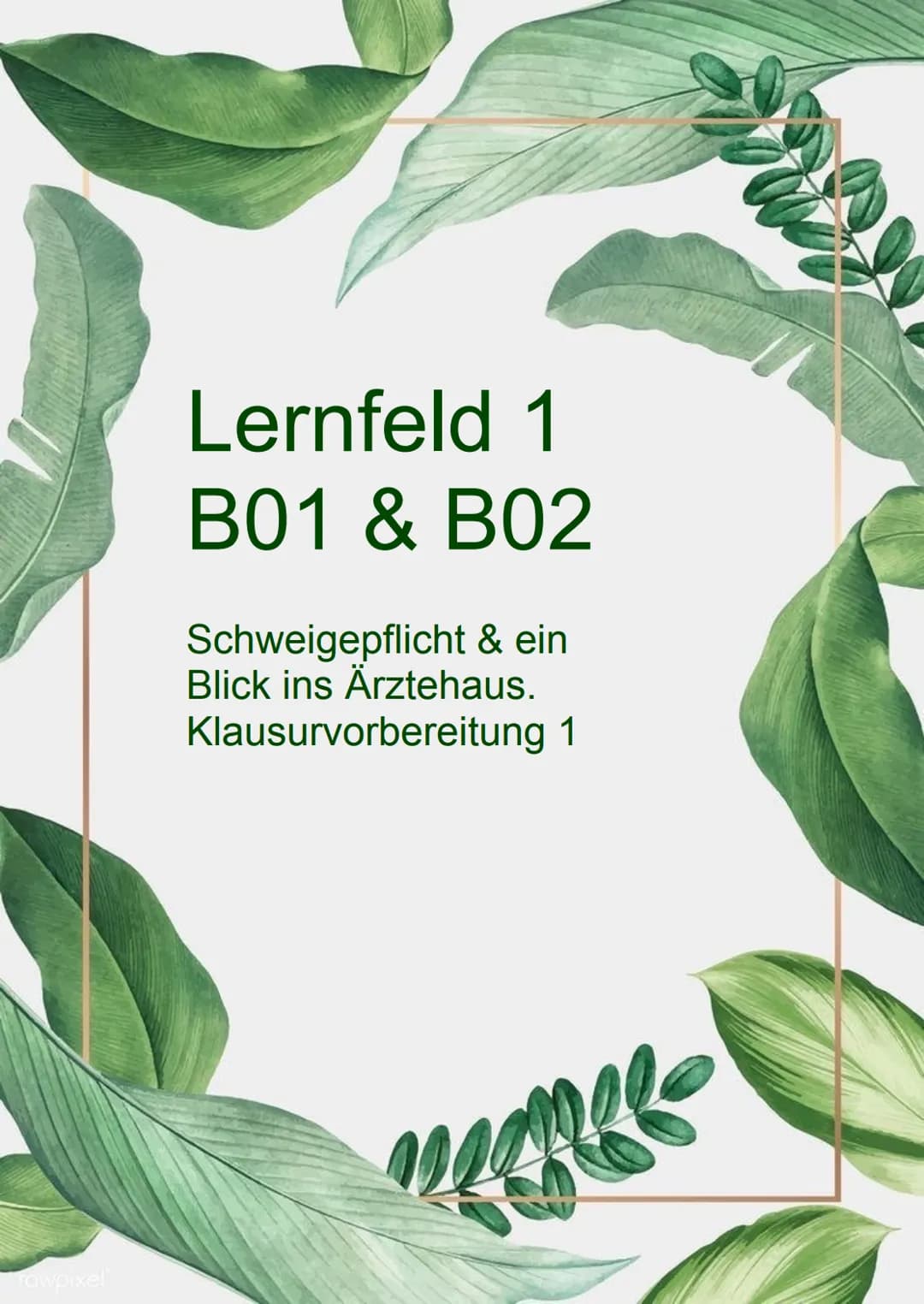 rowpixel"
Lernfeld 1
B01 & B02
Schweigepflicht & ein
Blick ins Ärztehaus.
Klausurvorbereitung 1
Mel Schweigepflicht
§ 203 Absatz 1, StGB Ver