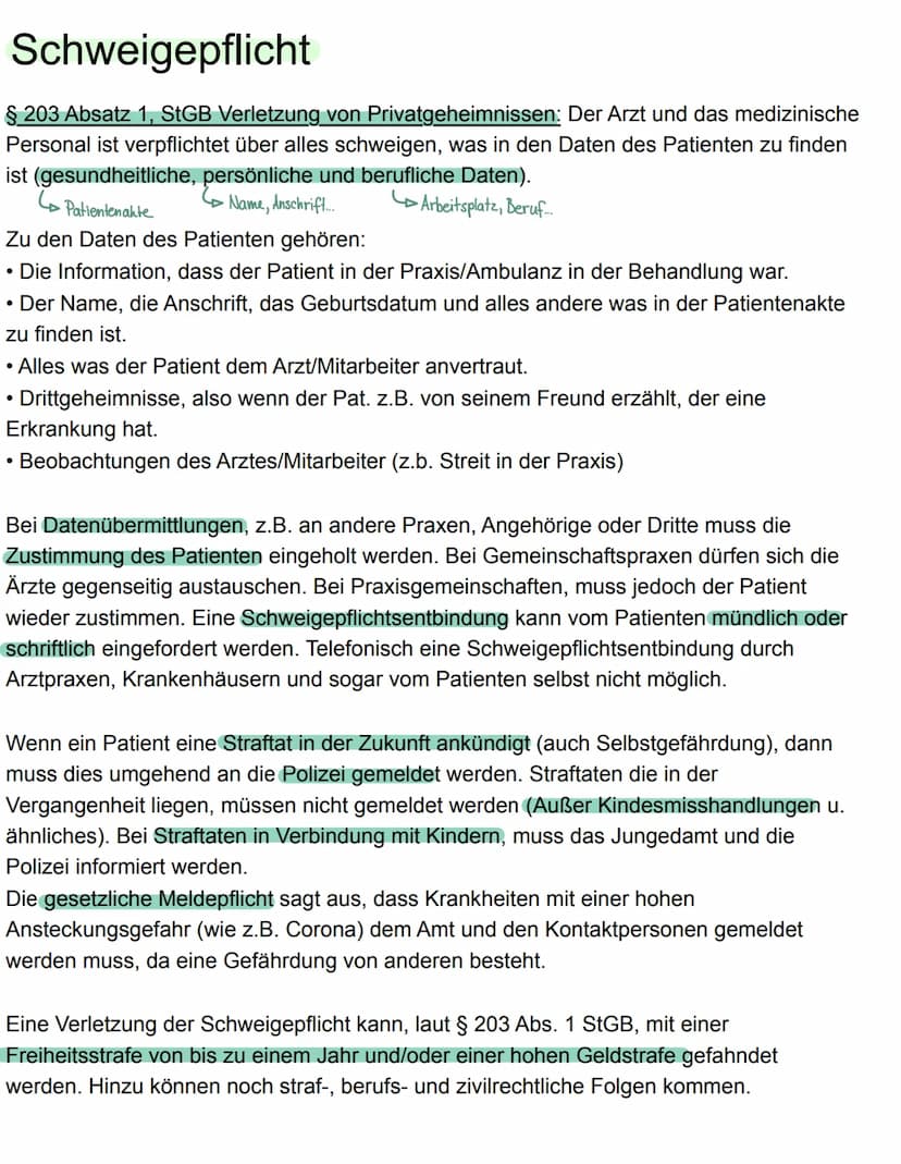 rowpixel"
Lernfeld 1
B01 & B02
Schweigepflicht & ein
Blick ins Ärztehaus.
Klausurvorbereitung 1
Mel Schweigepflicht
§ 203 Absatz 1, StGB Ver