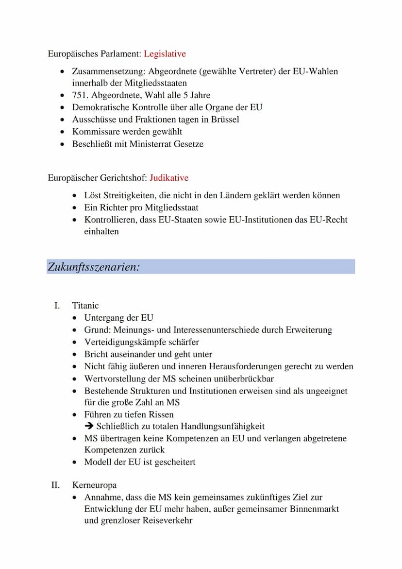 Wipo -Lernzettel Abitur
Europäische Union
Institutionen:
Europäischer Rat: Exekutive (Legislative)
• Zusammensetzung: Staatsoberhäupter der 