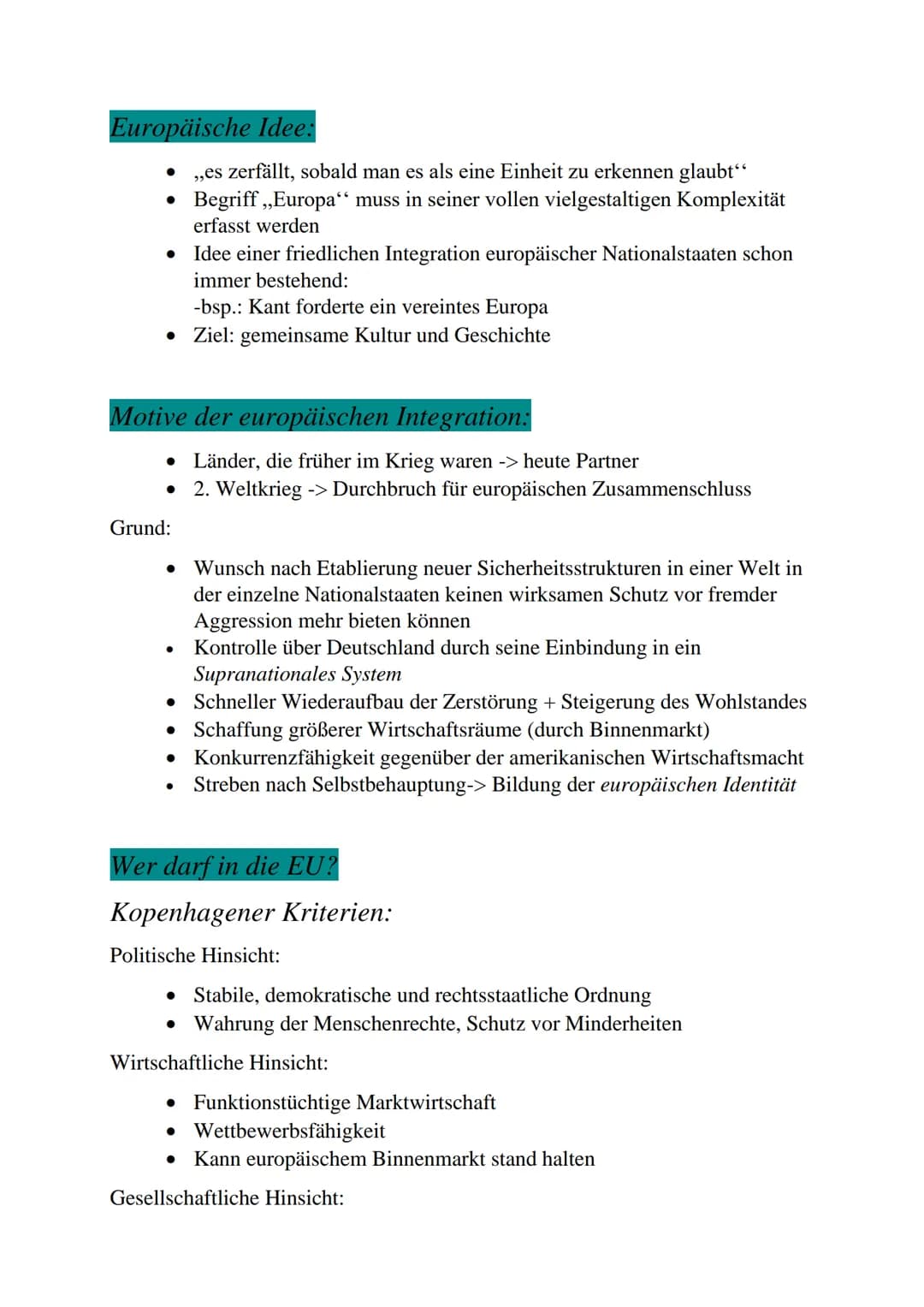 Wipo -Lernzettel Abitur
Europäische Union
Institutionen:
Europäischer Rat: Exekutive (Legislative)
• Zusammensetzung: Staatsoberhäupter der 