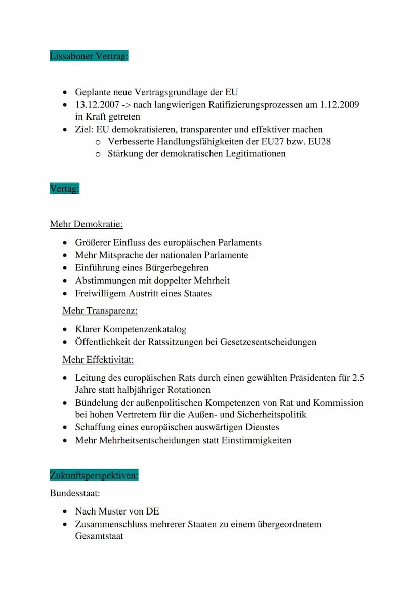 Wipo -Lernzettel Abitur
Europäische Union
Institutionen:
Europäischer Rat: Exekutive (Legislative)
• Zusammensetzung: Staatsoberhäupter der 
