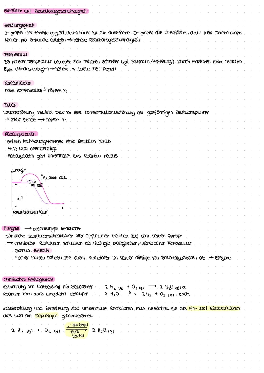 Chemie Klausur 1
chemische Reaktionen
-Produkte sind anders als Edukte
-Stoffeigenschaften verändem sich
- Energieumsatz (2.B. wärme + Licht