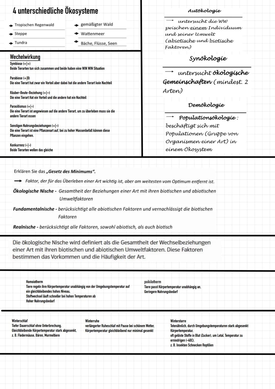 stenök
euryök
Zeigerarten
Definition Ökologie
Womit beschäftigt sich die Ökologie?
Licht
Definition Biosphäre
Biotop
Lebensraum mit seinen
L