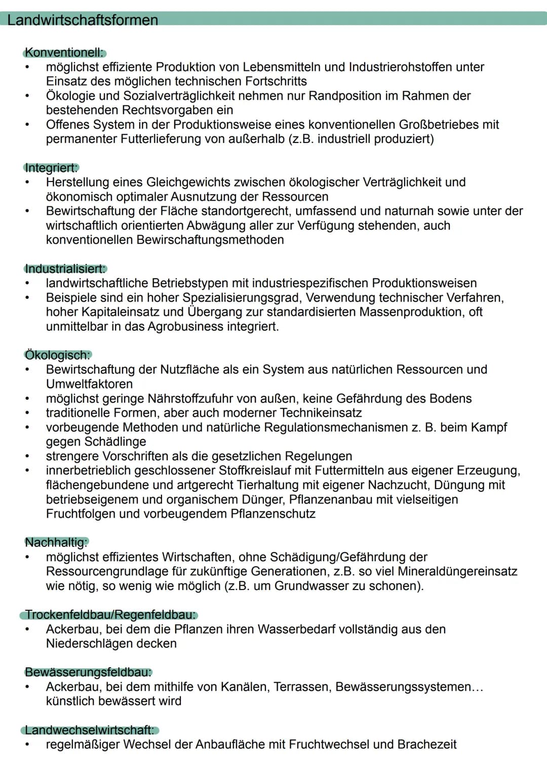 Landwirtschaft
Übersicht:
●
Landwirtschaftsformen in den Tropen
Landwirtschaftsformen
Maßnahmen zur Produktionssteigerung
Strukturwandel in 