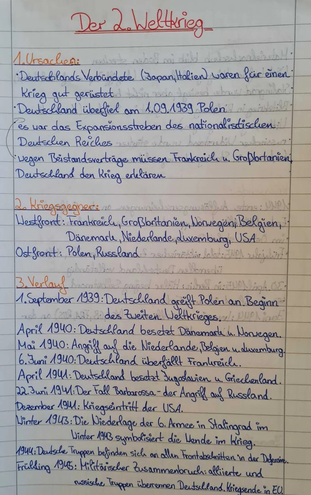 Der 2. Weltkrieg
1. Ursachen: met schol mi dibd debertalerstall
•Deutschlands Verbündete (Japan, Italien) waren für einen.
Krieg gut gerüste