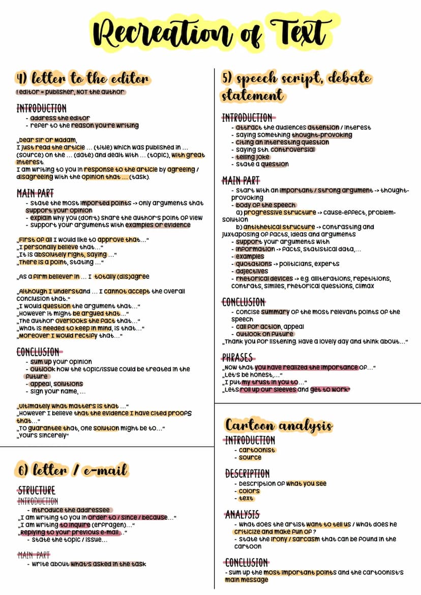 1) comment
STRUCTURE
INTRODUCTION
- introduce the topic / make a general statement
- ! attract the readers attention ->address the reader,
S