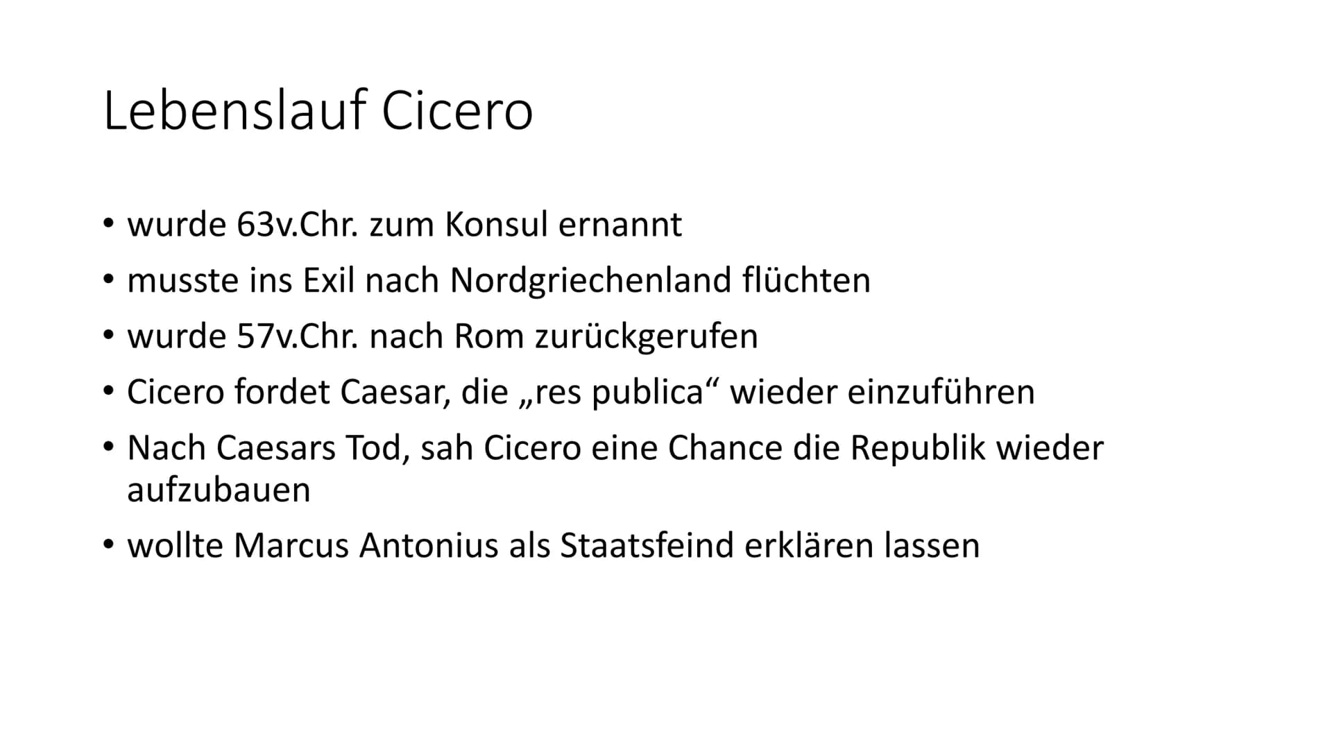 Philippika - Die Macht des Wortes in der
Politik
Gliederung
1. Definition ,,Philippika"
2. Lebenslauf Antonius
3. Lebenslauf Cicero
4. Gesch