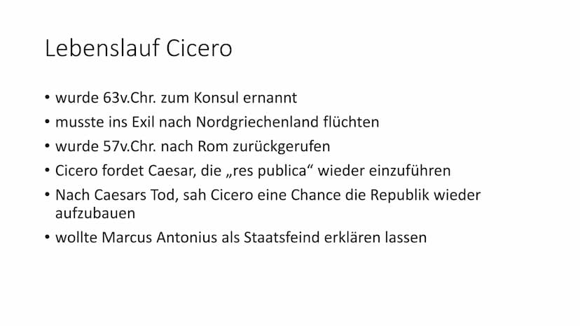 Philippika - Die Macht des Wortes in der
Politik
Gliederung
1. Definition ,,Philippika"
2. Lebenslauf Antonius
3. Lebenslauf Cicero
4. Gesch