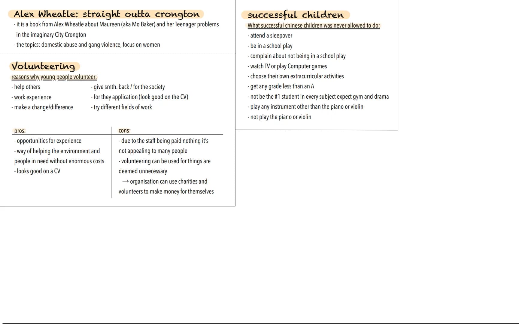 Englisch Abitur Lernzettel aims & abitions
- stay healthy
- have a family
- pass the A-level
- find a job
- do more for the environment
- su