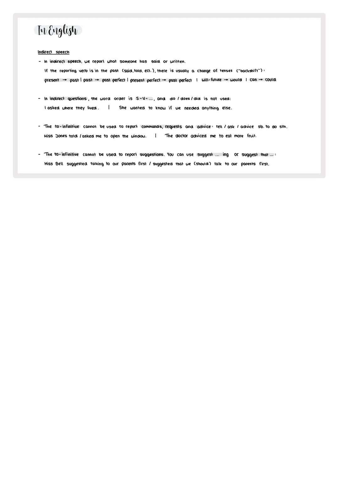 
<p>Direct and indirect speech, also known as reported speech, is the process of reporting what someone has said or written. When the report